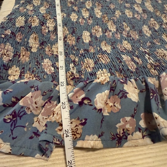 Lulu's Floral Blue Dress - Picture 7 of 8